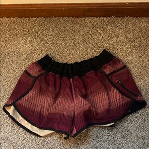 lululemon athletica Black and Purple Athletic Shorts